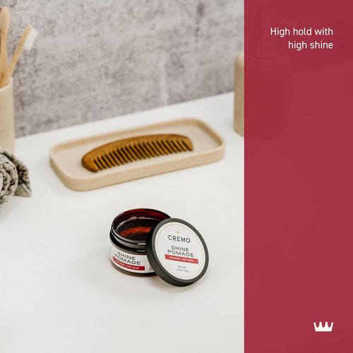 Cremo Hair Pomade for Men - Premium Barber Grade Styling Pomade with High Hold & Shine, 4 Oz
