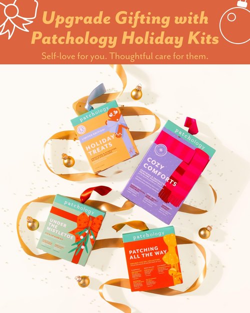 Patchology Holiday Treats Gingerbread Under Eye Patches Gift Set - Cute Stocking Stuffers with Gingerbread Scent - No-Slip Masks that Hydrate, Soothe and Refresh Skin - 5 Pair (Limited Edition)