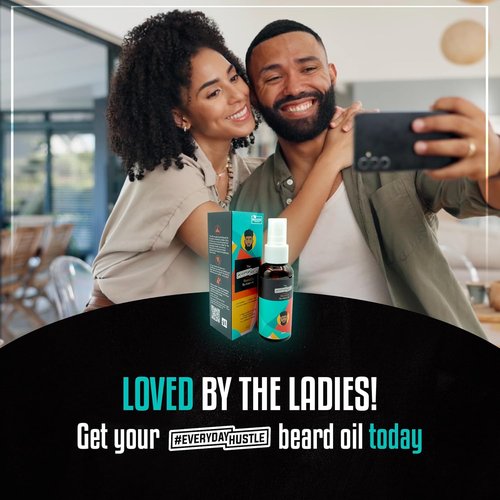 EverydayHustle Beard Oil - Lightweight Serum for Black Men | Natural Hydration & Jasmine Scent, 60ml
