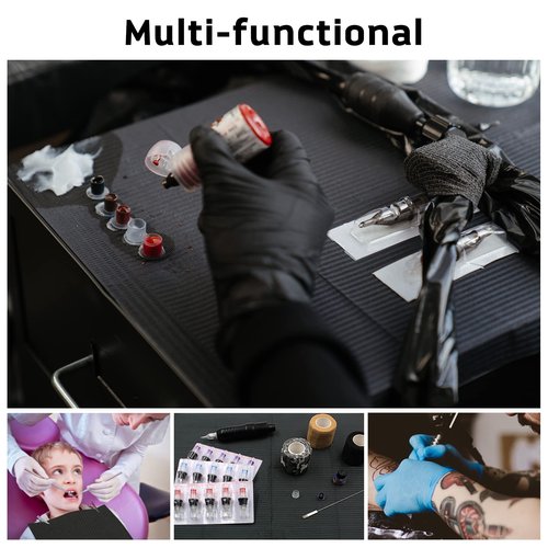 614Pcs Tattoo Skin Practice Kit for Beginners - Autdor Professional Training Set Include 10 Realistic Fake Skin Sheets with 50 Transfer Paper 300 Ink Caps 200 Machine Covers 4 Grip Tape 50 Dental Bibs