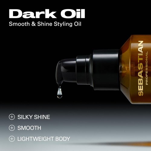 Sebastian Professional Dark Oil | Smooth & Shine Styling Oil with Sandalwood, Cedarwood & Argan | 3.3 fl oz