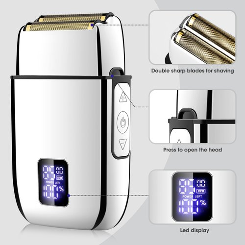 Lanumi Professional Hair Clippers Electric Razor Shavers Men 3 Piece Set Rechargeable Clippers and Trimmers Beard Trimmer Barber Kit with Travel Case Clippers for Hair Cutting Gifts for him