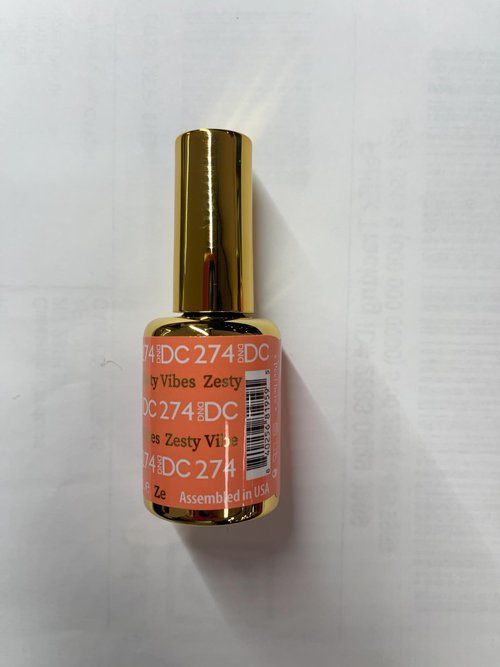DND DC Gel Polish Set, Orange Collection, UV/LED GelPolish and Air Dry Nail Lacquer, Matching Chip-Free Polish Duo, 0.5 Fl Oz Each