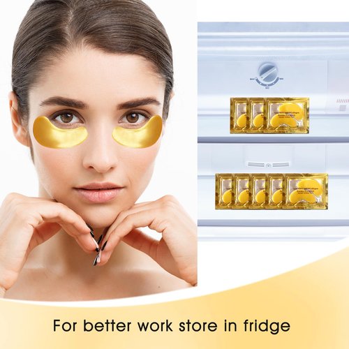 Adofect Under Eye Patches 30 Pairs, 24K Gold Under Eye Mask with Hyaluronic Acid for Dark Circles and Puffy Eyes, Bachelorette Party Accessories, Bridesmaid Gifts, Daily Skin Care