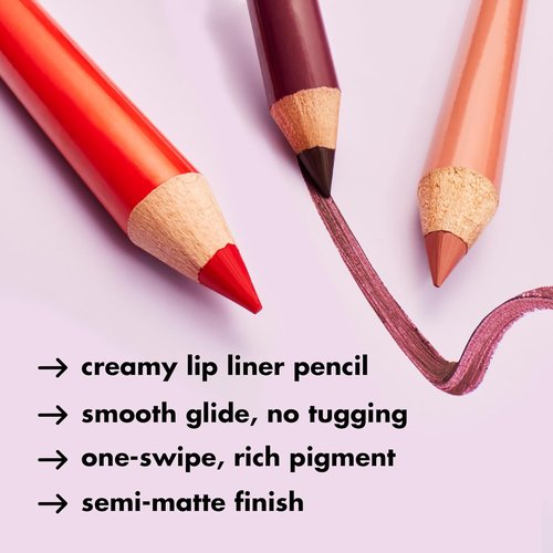 e.l.f. Cream Glide Lip Liner - Highly Pigmented Pencil for Shaping & Sculpting Lips | Vegan, Mauve Aside
