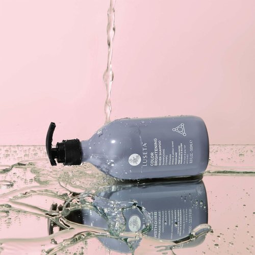 Luseta Color Brightening Shampoo for Silver & Gray Hair - Eliminates Brassiness, Moisturizes & Adds Shine (16.9oz)