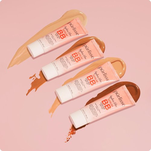 pūrlisse Ageless Glow Serum BB Cream SPF 40 - Glow BB Cream with SPF Enriched with Bakuchiol & Vitamin C to Help Improve Firmness & Reduce Wrinkles for Dewy Skin - Fair (1.4 oz)