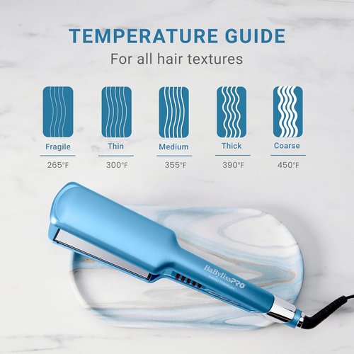 BabylissPRO Nano Titanium Hair Straightener - Ultra-Sleek Flat Iron for All Hair Types
