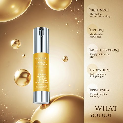 Retinol Under Eye Cream - Anti-Aging Eye Cream for Dark Circles and Puffiness, Eye Bags, Wrinkles Fine Lines Skin Care Treatment Hydrates & Lifts Valentine's day gifts (20ml)