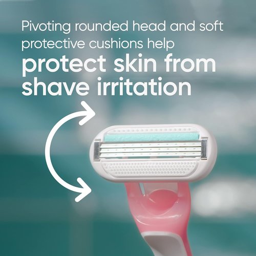 Gillette Venus Sensitive Women's Disposable Razors - Pack of 3 for Smooth, Irritation-Free Shaving