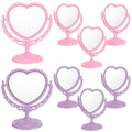 Lineshading 8 Pcs Heart Mirror Purple Pink Heart Shaped Mirror Spa Party Supplies for Girls Makeup Spa Birthday Party Favors