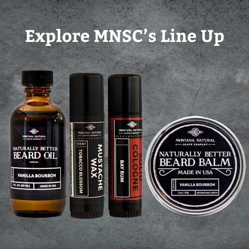 MNSC Vanilla Bourbon Mustache Wax - Medium Hold Balm - All-Natural Beeswax and Plant-Based Oils, Petroleum-Free, Hypoallergenic Ingredients, Handmade in USA