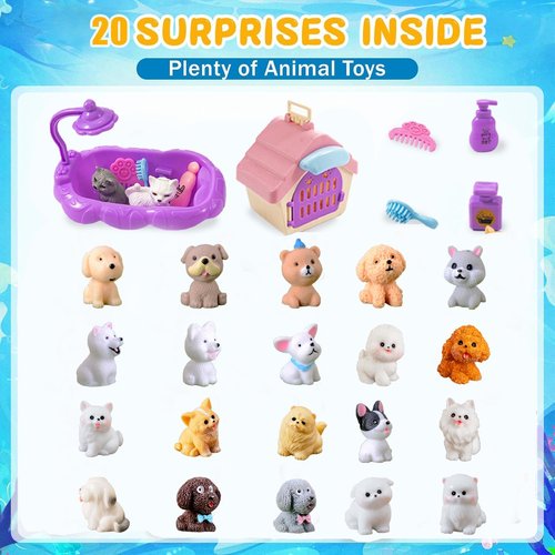 Bath Bombs for Kids with Surprise Inside for Girls Boys Toddlers, 20 Pack Organic Kids Bath Bombs with Surprise Inside, Kids Safe Handmade Bubble Bath Fizzies, Ideal Birthday Christmas Gift Set