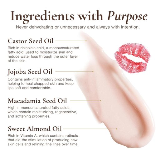 Sara Happ The Lip Slip Luxe Balm Lip Treatment - Deeply Nourish, Moisturize with Vitamins A and E, Regenerate Lips with Jojoba Seed, Macadamia & Sweet Almond Oil (0.35 Oz)
