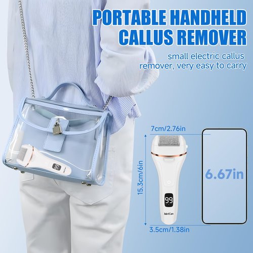 Electric Callus Remover for Feet, Professional Pedicure Tools Foot Care Kit, Portable Rechargeable Electric Feet File, Waterproof Foot File, Perfect for Foot Scrubber Dead Skin