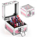 MelodySusie Nail Drill Bits Holder, 25 Holes Case, Portable Dustproof Displayer Organizer Container, Nail Tech Professional Nail Art Tool, Travel Salon Home, Pink (Drill Bits Not Included)