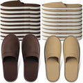 Yeios 20 Pairs Disposable Slippers for Guests Hotel Slippers Bulk Spa Slippers Closed Toe House Slipper Bulk for Adult for Men and Women Coffee