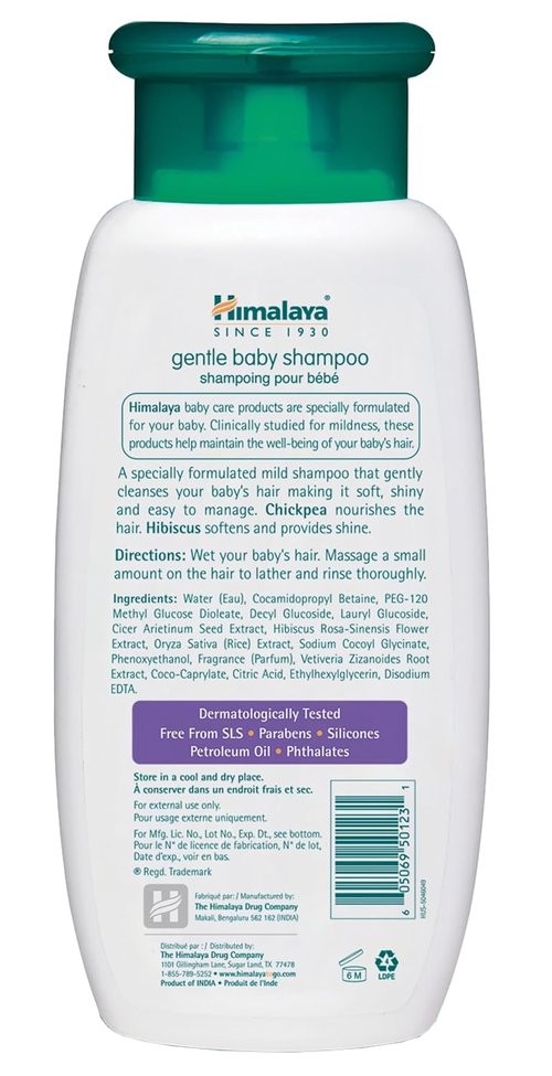 Himalaya Gentle Baby Shampoo - Soothing Moisture for Baby-Soft Hair & Scalp | 13.53 oz