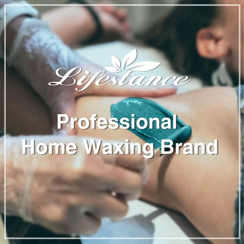 2.5lb Lifestance Hard Blue Brazilian Bikini Wax Kit with 30 Applicators - Pearl Wax Beads for Face, Body, Legs - For Women and Men