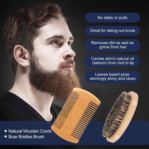 Jurgen K Birthday Gifts for Men, Beard Kit for Men's Daily Grooming, Moisturize & Soften Facial Hair, Men's Self Care Set, Anniversary | Birthday Gifts for Him Husband Boyfriend Dad Son