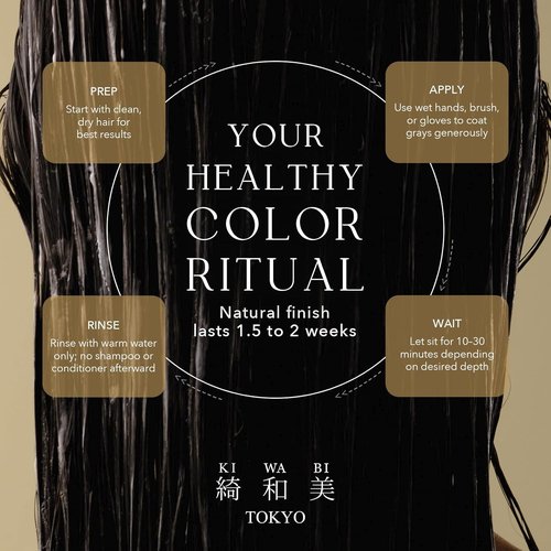 KIWABI Root Vanish Color Treatment - Light Brown Gray Root Camouflage with Natural Botanicals (150g, Paraben Free)