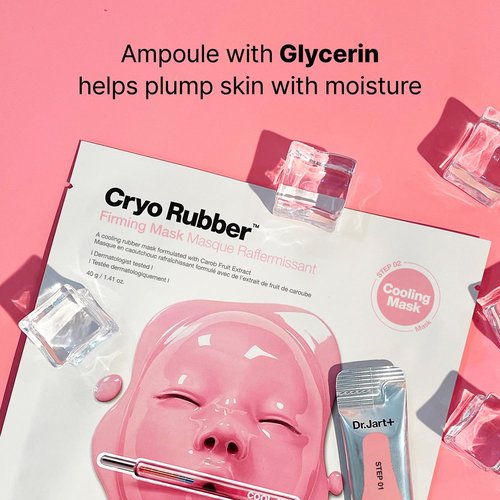 Dr.Jart+ Cryo Rubber Mask Collection - 4 Hydrating & Brightening Korean Face Masks | Skin Care Kit with Hyaluronic Acid & Niacinamide