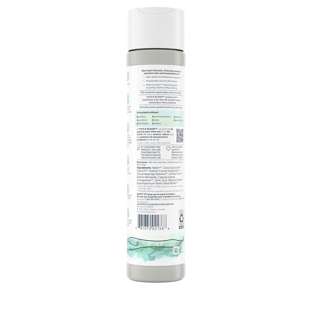 Vivvi & Bloom Gentle 2-in-1 Baby Wash & Shampoo - Fragrance-Free Cleansing Gel for Sensitive Skin, 10 fl. oz.