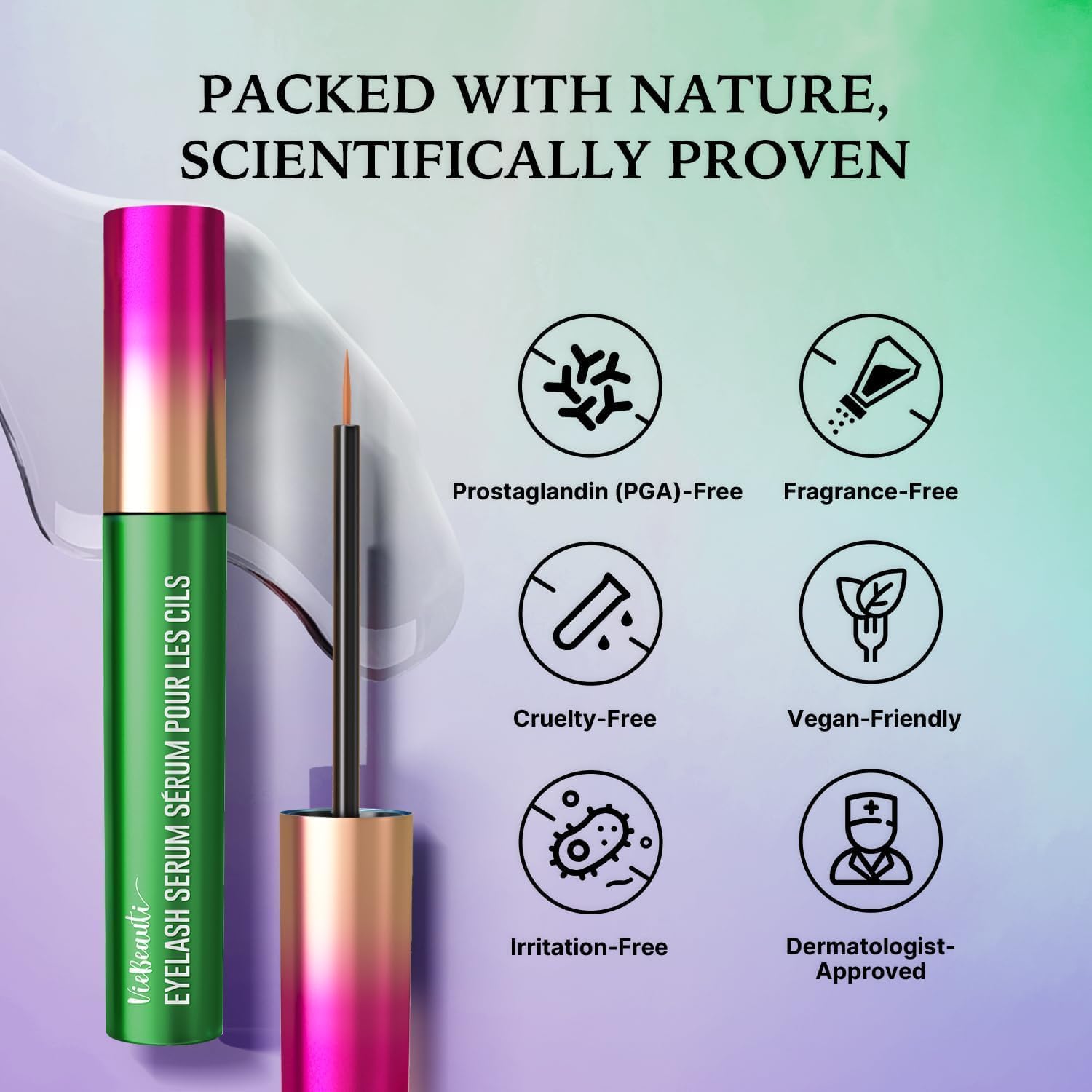 VieBeauti Eyelash Serum - Daily Lash Care for Healthier, Fuller Lashes | Vegan & Cruelty-Free