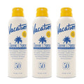 Vacation Classic Sunscreen Spray SPF 50, Water-Resistant, Lightweight, Transparent on All Skin Tones, Dermatologist-Tested, Vegan, 6 Fl. Oz. (Value Pack of 3)