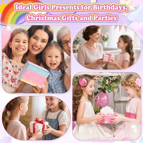 480 Pcs Kids Nails and Glue, Girls Press ons Nail Art Kit with Storage Case, Fake Nails Adhesive, Remover, Stickers, Glitter Cute Stuff Gift for Girls 8-12