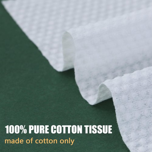 Mummy 100% Cotton Tattoo Tissue for During Tattooing & Tattoo After Care,Disposable Tattoo Washing Face Makeup Wipe Towel Tissue 80pcs,Wet and Dry Use, Strong Water Absorption