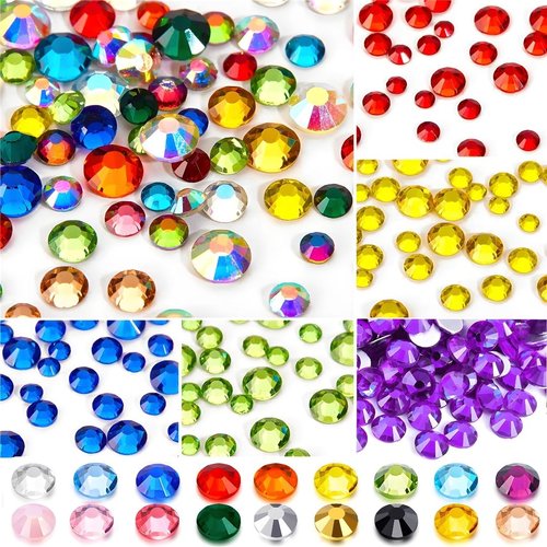 Flatback Rhinestones Round Gems for Nails Art and Crafts 620Pcs SS30 6mm Glitter Crystals Stone DIY Bags Clothes Shoes (Crystal Blue)