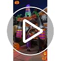Halloween Inflatable Car Decoration Witch Arch with LED Lights & Banner