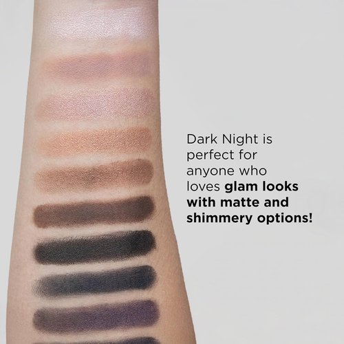 Klasme Dark Night Eyeshadow Palette - 10 High-Pigment Shades for Smoky Eyes | Matte & Shimmer Finishes
