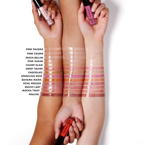 e.l.f. Lip Plumping Gloss - High-Shine Hydrating Formula for Fuller Lips | Pink Sugar, 0.1 Fl Oz