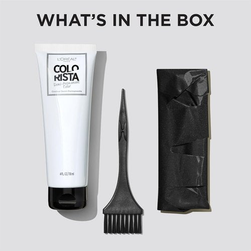 L'Oreal Paris Colorista Semi-Permanent Hair Color - Teal Color Depositing Mask for Brunettes