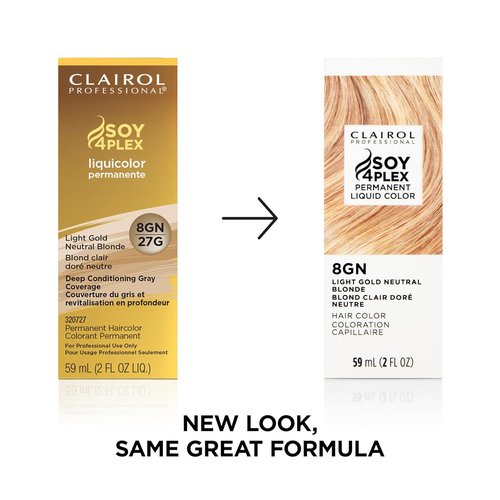 Clairol Professional Permanent Liquicolor - Light Blonde Hair Color with 100% Gray Coverage | Packaging May Vary