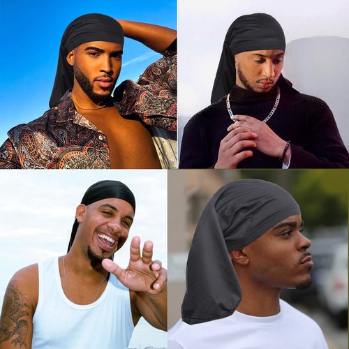 Leeven 4 Pieces Shower cap for Women Dreadlock Cap
