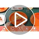Orange Plastic Plates - 50 Count, 10x12 Inch Oval Disposable Tableware