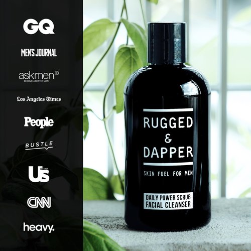 RUGGED & DAPPER - Daily Mens Face Wash + Scrub - 5 Month Supply - Deep Exfoliating Cleanser - Prevents Breakouts - Acne Face Wash Men's - USA Made with Natural Ingredients