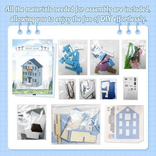 Molan House | Flever Dollhouse Miniature DIY Kit - Creative Room with Furniture for Valentine's Gift