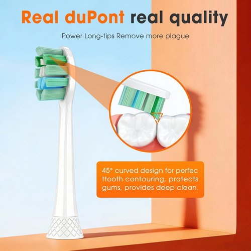 Philips Sonicare Toothbrush Replacement Heads - Soft Bristles, 6-Pack for C1 & C2 Models