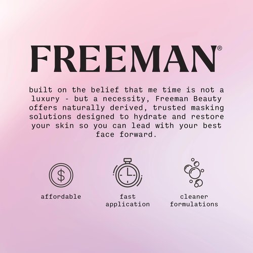 Freeman 4 Piece Hydrating Face Mask Set – Clean Moisture & Glow Sheet Mask Kit With Under Eye Patches, Dermatologist Tested Skincare For Dry or Sensitive Skin, Travel Friendly