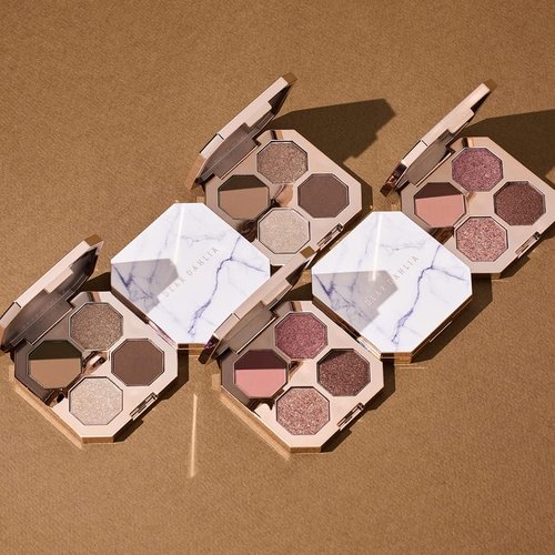 DEARDAHLIA Dream Velvet Eyeshadow Palette (Love Spell) - Richly Pigmented Matte & Shimmer Eyeshadows with Minimal Fallout. 4-Shade All-in-One Palette. Vegan Korean Eye Makeup