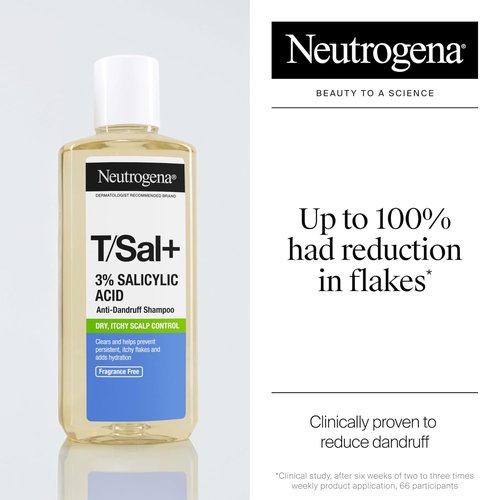 Neutrogena T/Sal Anti-Dandruff Shampoo - 3% Salicylic Acid for Itching Relief & Scalp Care | 8 fl. oz