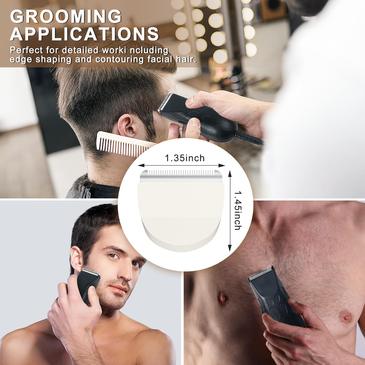 Wahl Peanut Replacement Blades - Precision Ground for Smooth Cutting | 2-Pack, White/Silver