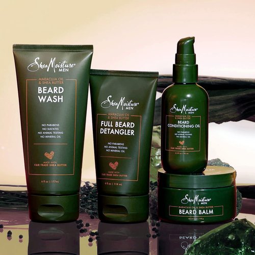 SheaMoisture Beard Balm for Men, 2-Pack – Moisturizing Shea Butter & Maracuja Oil, Gifts, 4 Oz Each