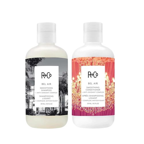 R+Co Bel Air Smoothing Shampoo & Conditioner Set - Anti-Oxidant Complex for Frizz-Free Hair | 8.5 oz (Pack of 2)