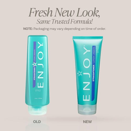 Enjoy Straightener | Smoothing Frizz Control Cream for Coarse or Curly Hair - 8 Oz