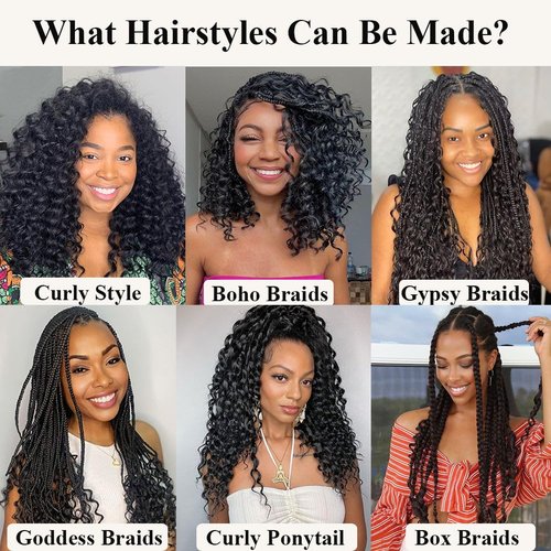 GoGo Curl Crochet Hair for Women 12 Inch Curly Crochet Hair Water Wave Curly Crochet Braids for Women 7 Packs Ombre Brown Deep Wave Braiding Hair Extensions (12 Inch, 1B/4/30)